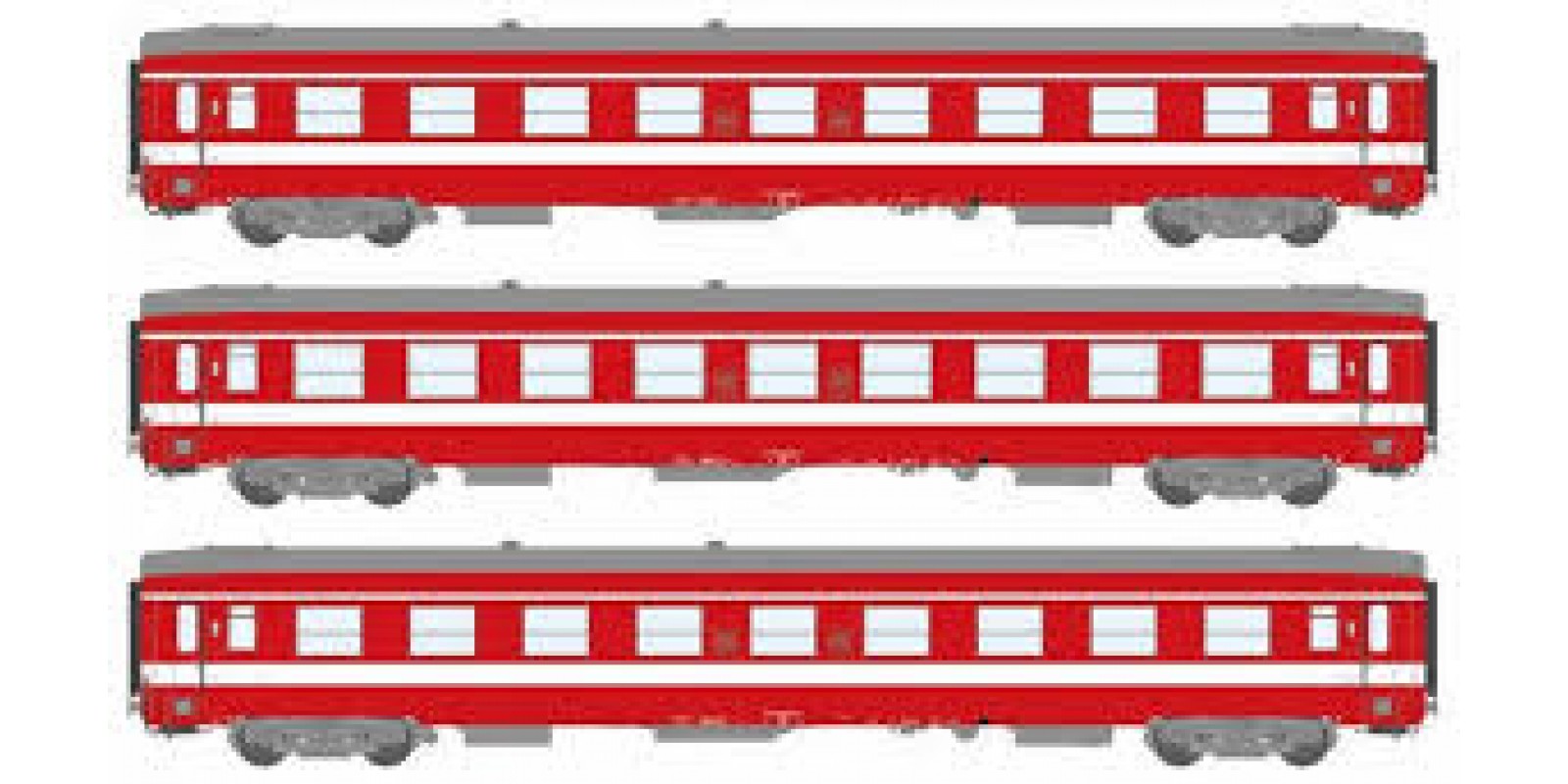REVB105 SET of 3 UIC CARS (3 x A9) Red - Reserved Capitol Era IV